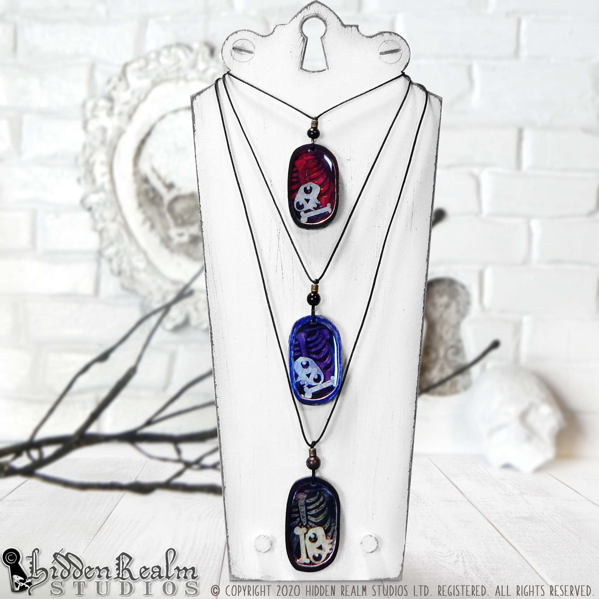 HRS COPYRIGHT - Rattled Bones Necklace Adustable