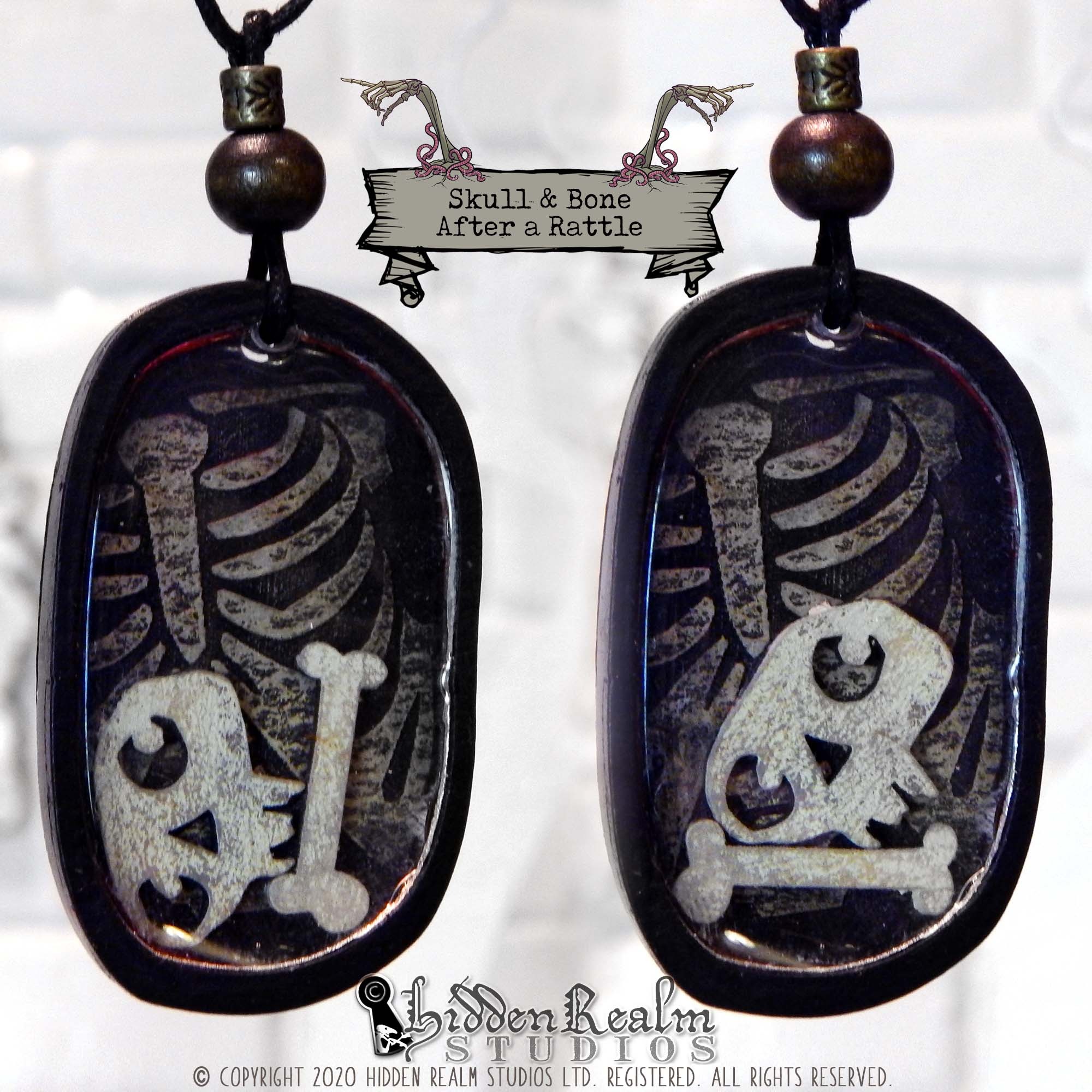 HRS COPYRIGHT -Rattled Bones Necklace Rattle